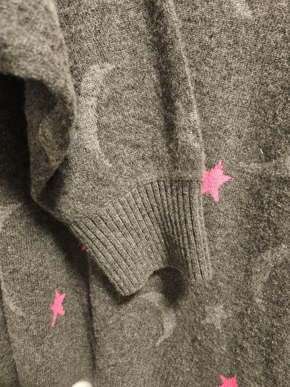 White + Warren Anthropologie 100% Cashmere Celestial Sweater Moon & Star 3X - Picture 5 of 6